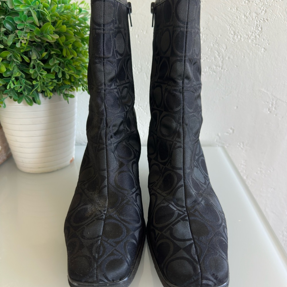 Salvatore Ferragamo Black Patterned Ankle Boots